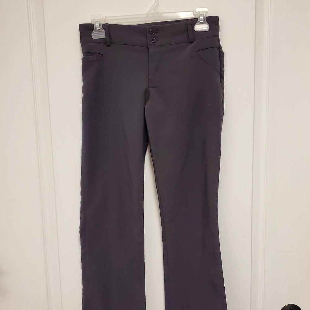 Womens dark gray stretch dress pants